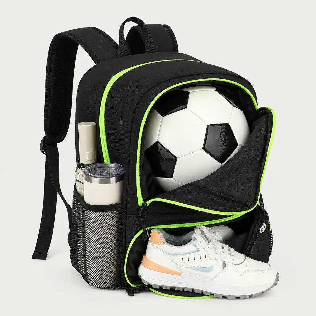 Sac à dos de sport imperméable - noir-vert