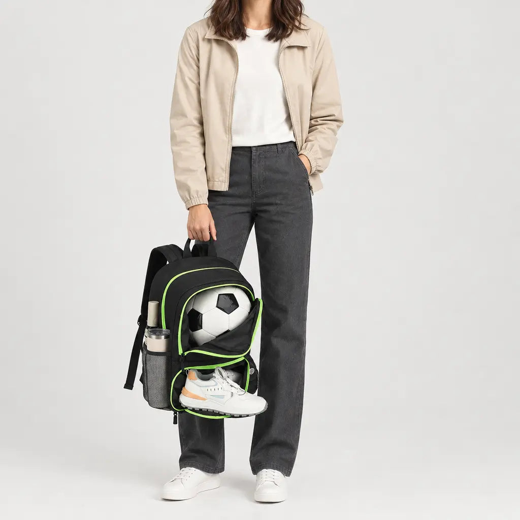 Sac à dos de sport imperméable - noir-vert