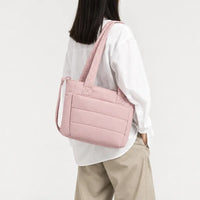 Sac cabas à bandoulière rembourrée - rose