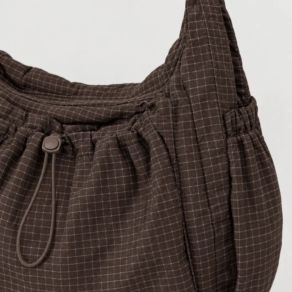 Sac bandoulière en nylon - cafe