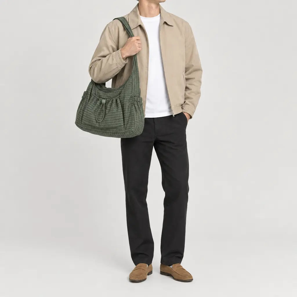Sac bandoulière en nylon - vert