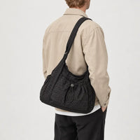 Sac bandoulière en nylon - noir