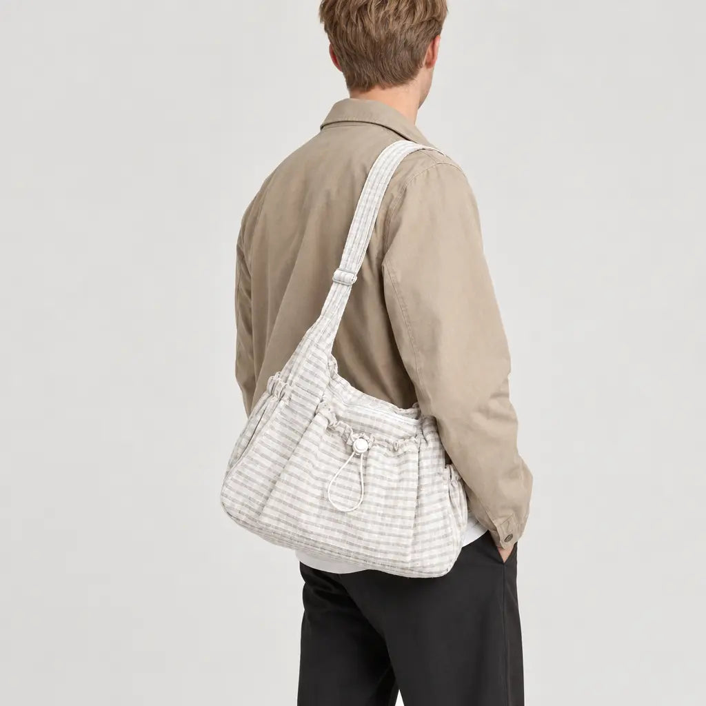Sac bandoulière en nylon - blanc