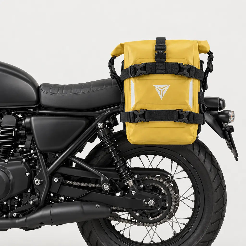Sacoches moto imperméables - Jaune