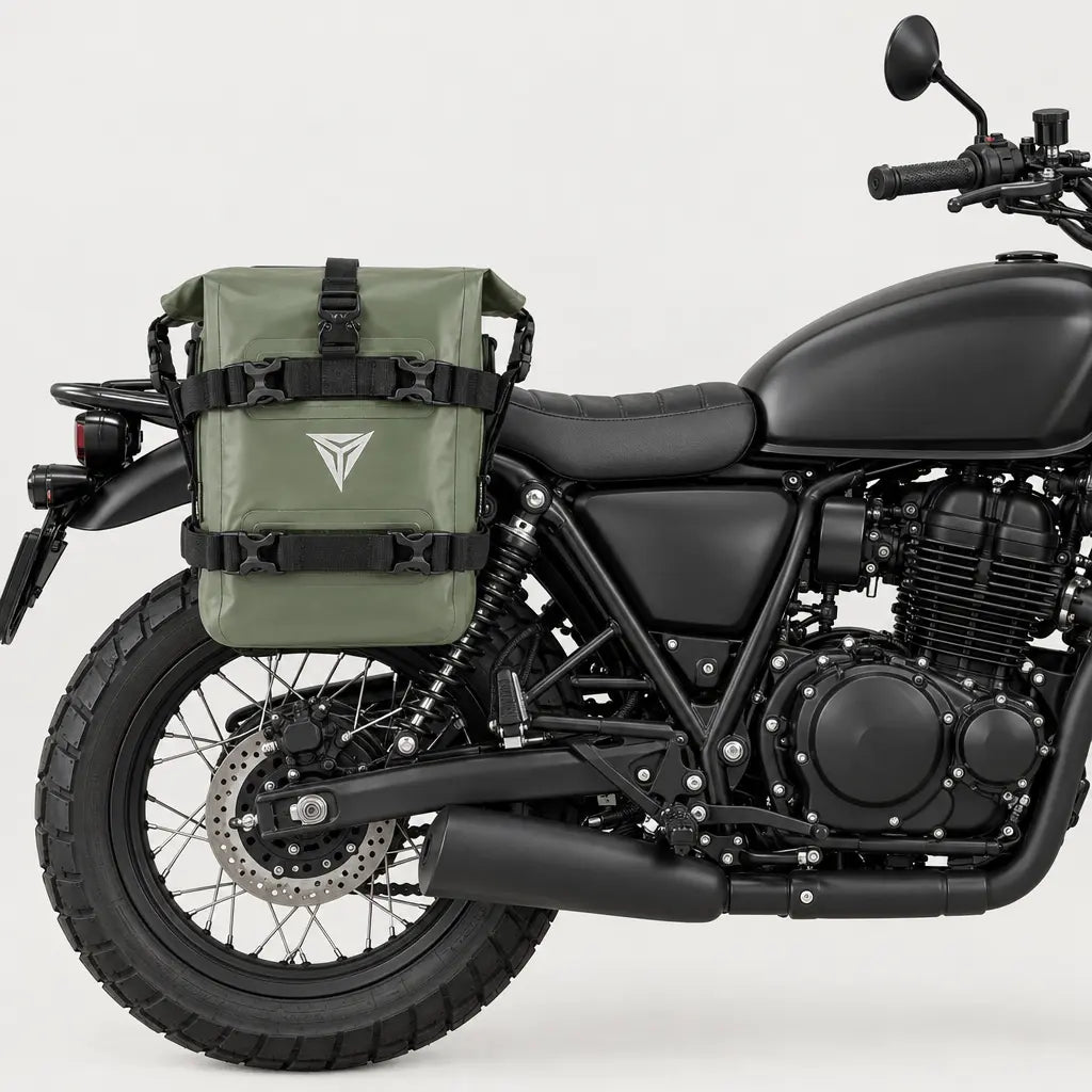 Sacoches moto imperméables - Vert