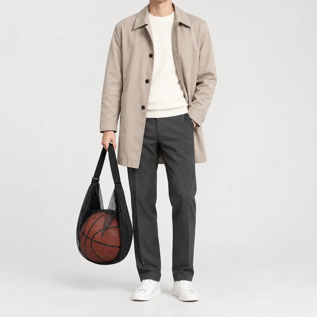 Sac à ballon avec poche zippée - Couleur Unique
