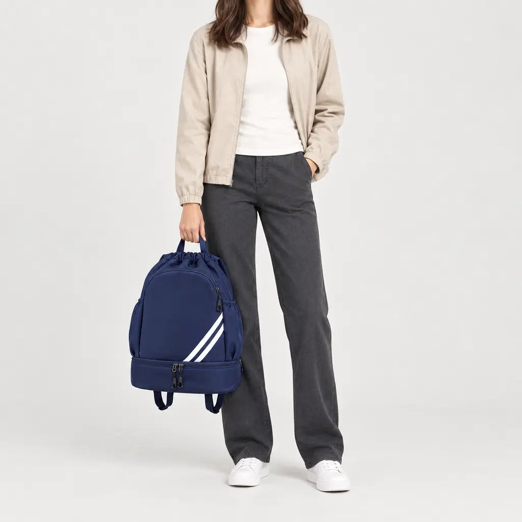 Sac de sport à poche humide - Bleu Fonce