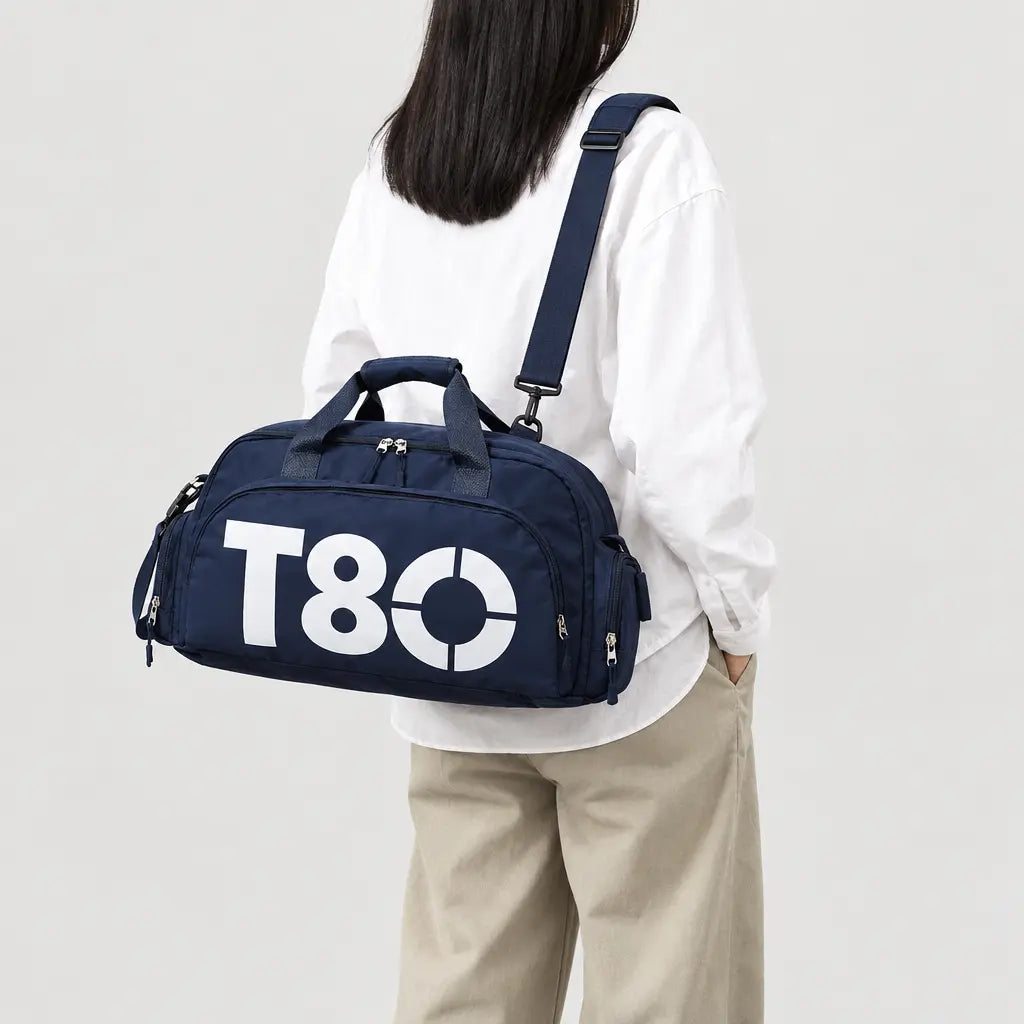 Sac de sport à compartiment chaussures - Bleu Fonce