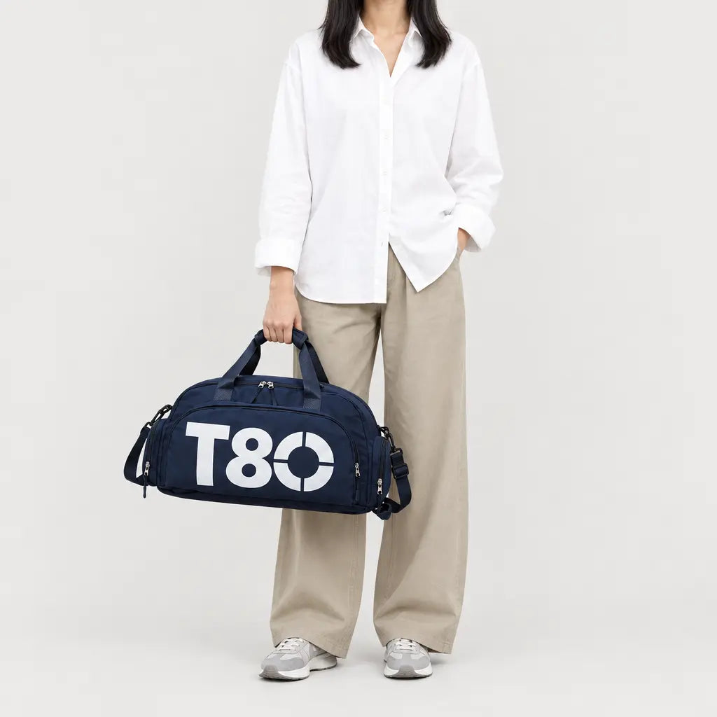 Sac de sport à compartiment chaussures - Bleu Fonce