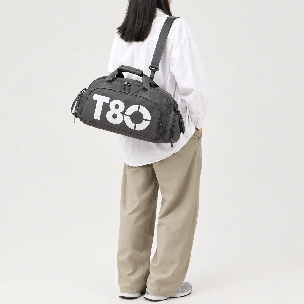 Sac de sport à compartiment chaussures - Gris Fonce