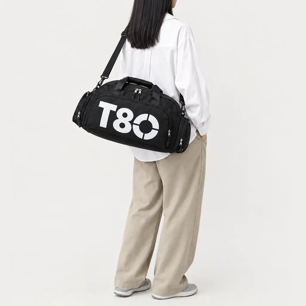 Sac de sport à compartiment chaussures - Noir