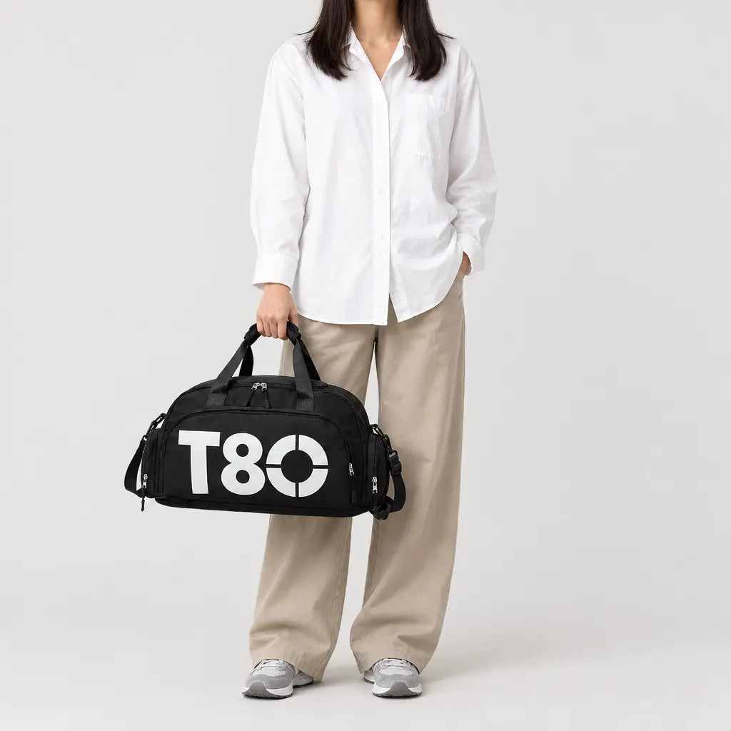 Sac de sport à compartiment chaussures - Noir
