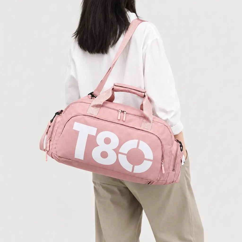 Sac de sport à compartiment chaussures - Rose