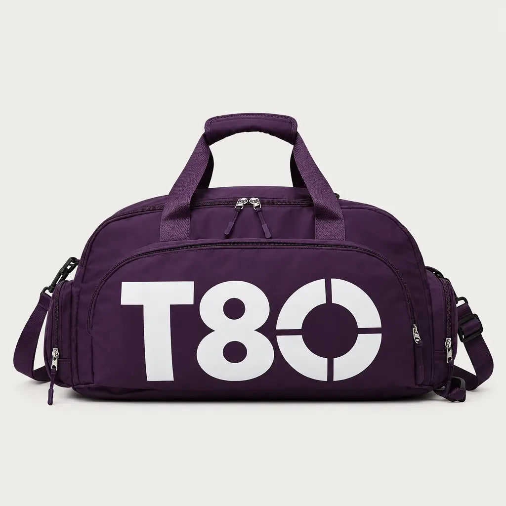 Sac de sport à compartiment chaussures - Violet Fonce