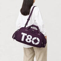 Sac de sport à compartiment chaussures - Violet Fonce
