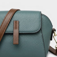 Sac bandoulière femme en cuir véritable - bleu