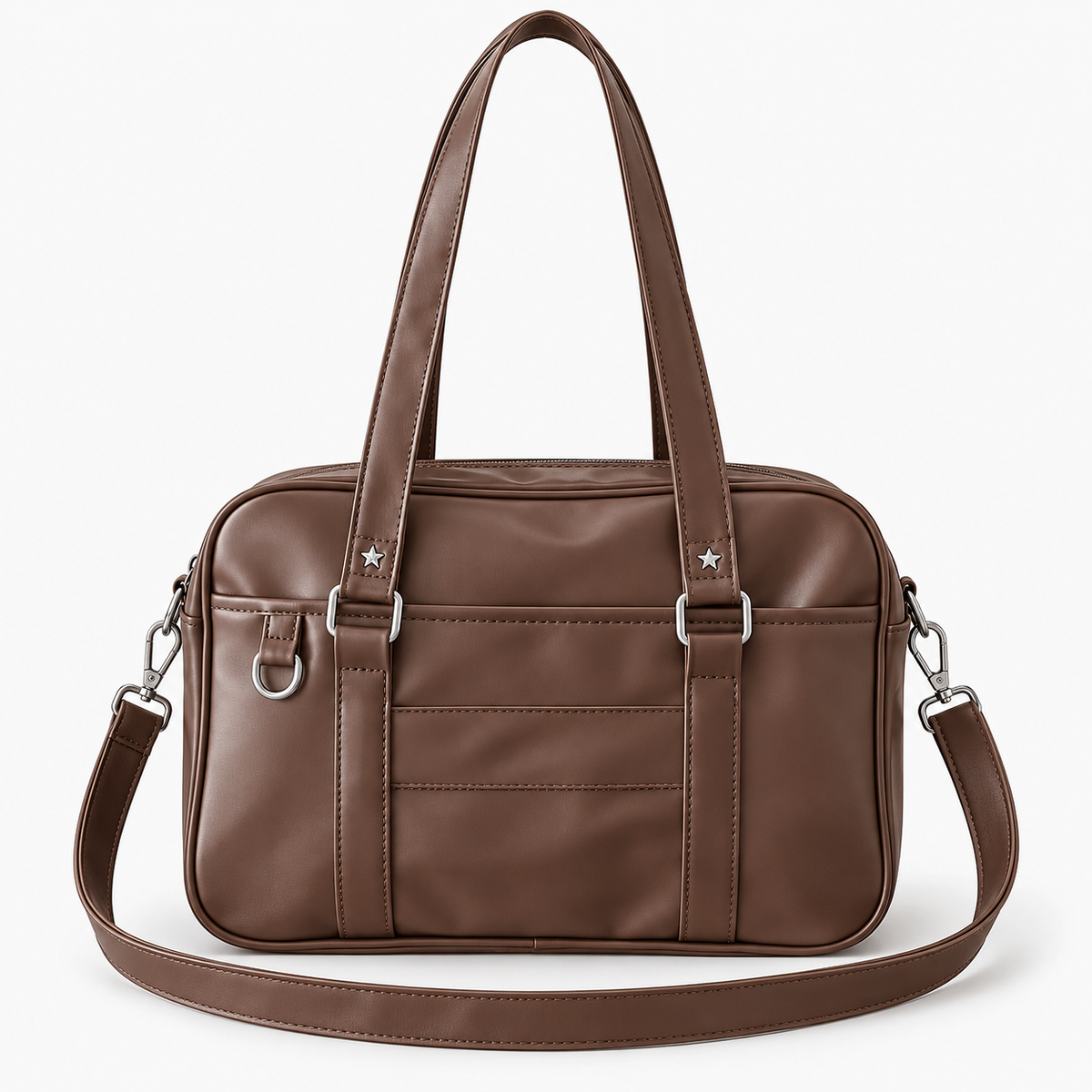 Sac bandoulière femme à poche extérieure - marron