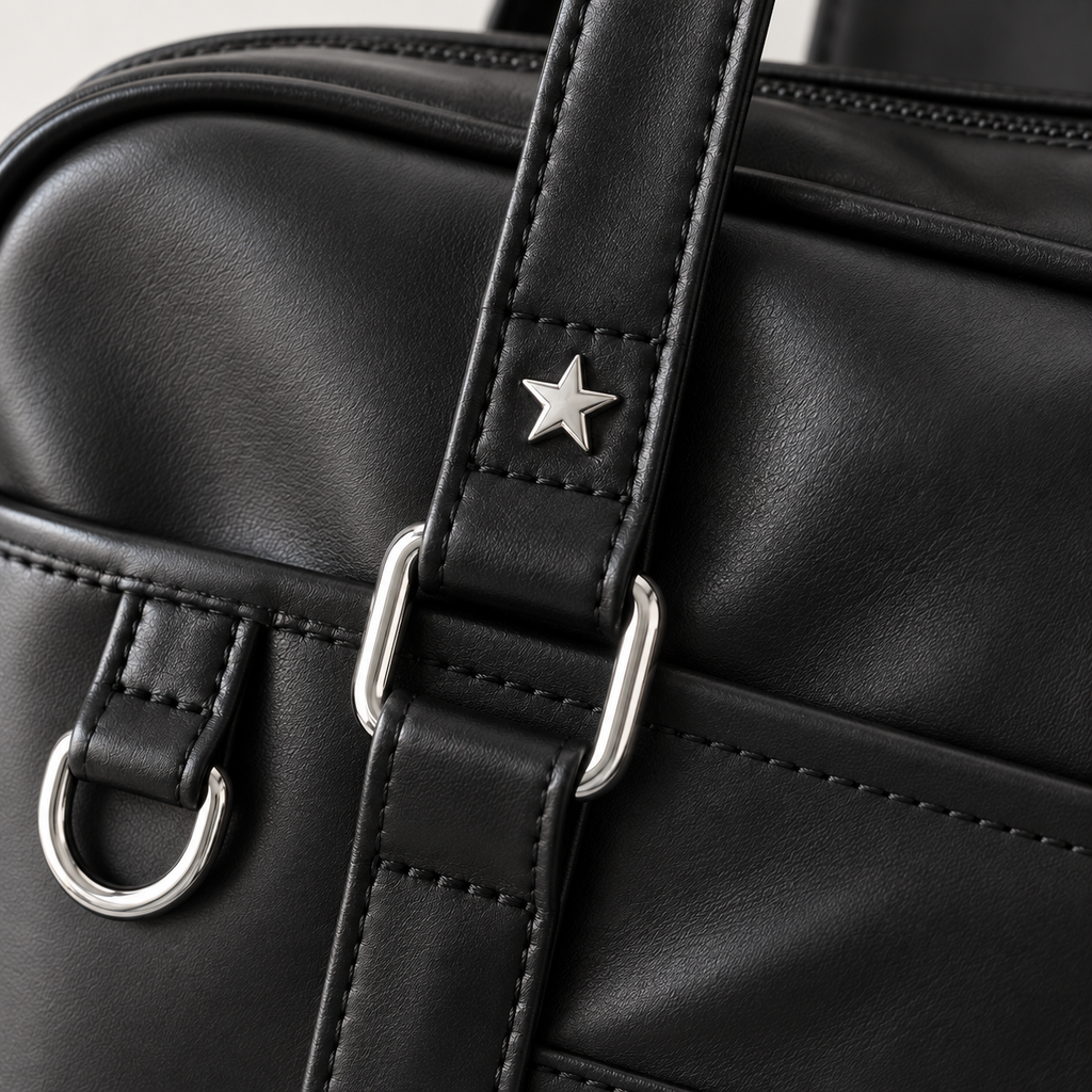 Sac bandoulière femme à poche extérieure - noir