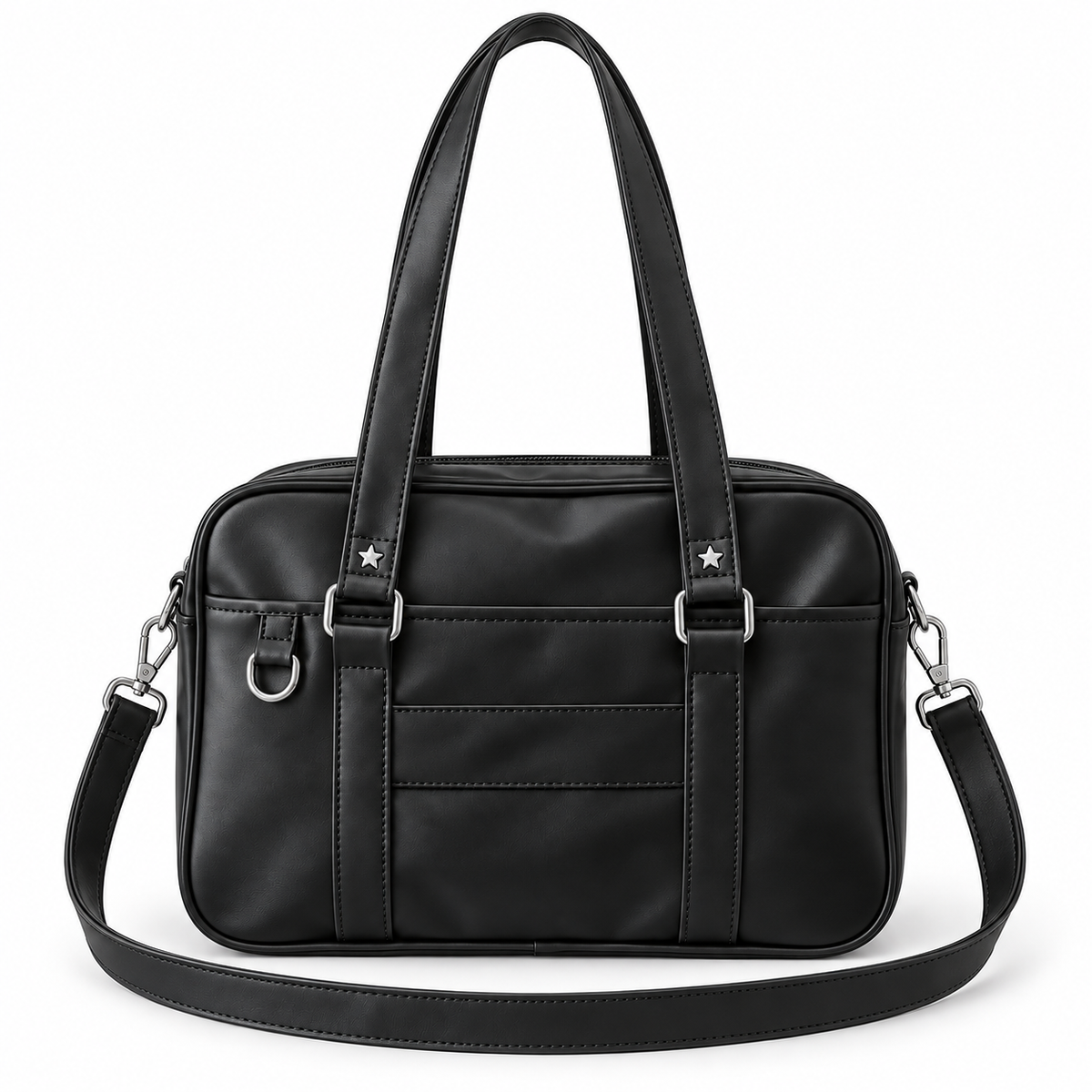 Sac bandoulière femme à poche extérieure - noir