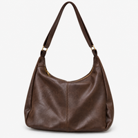 Sac à main carré femme à bandoulière - cafe
