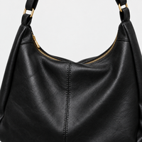 Sac à main carré femme à bandoulière - noir