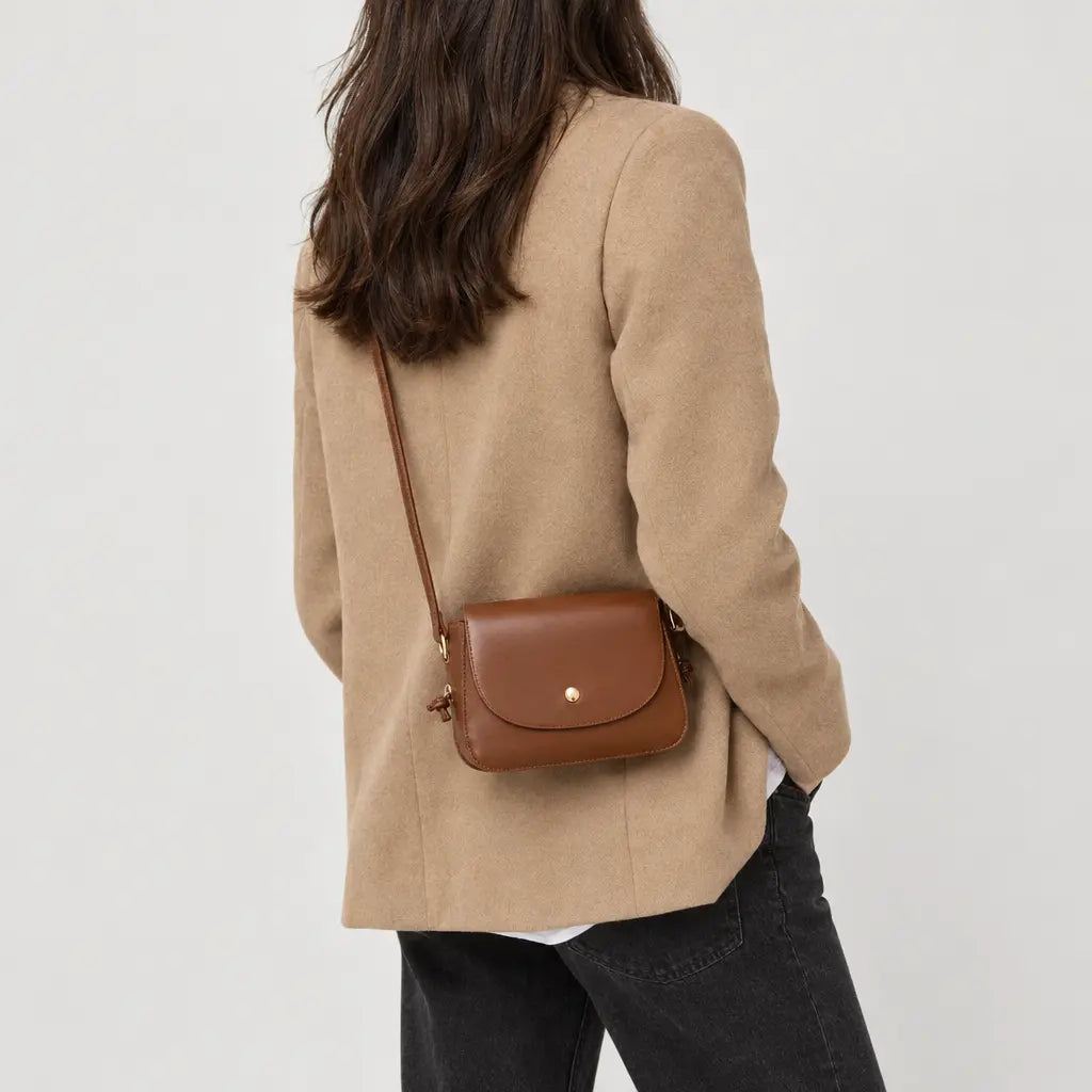 Mini sac bandoulière femme coloré - marron