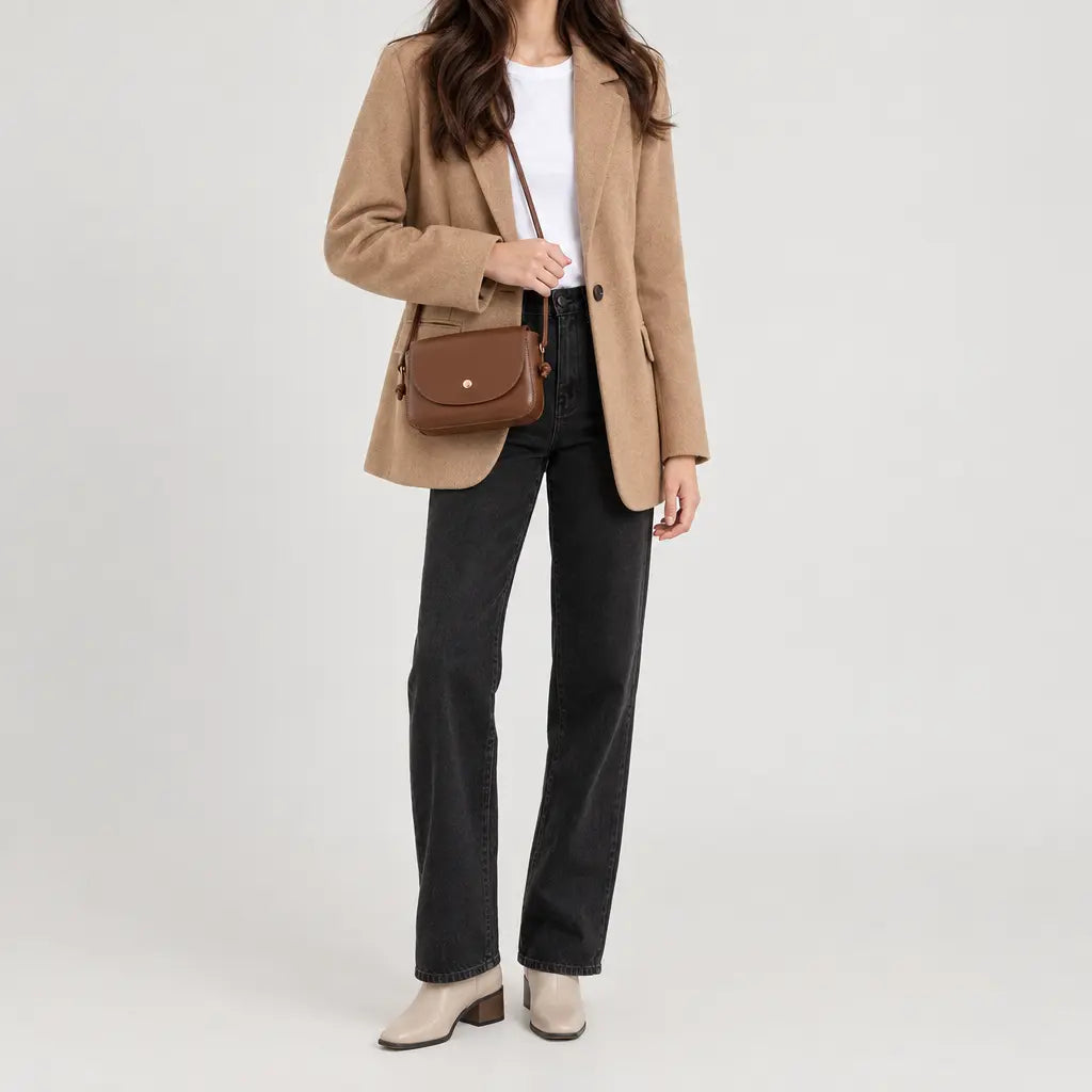 Mini sac bandoulière femme coloré - cafe