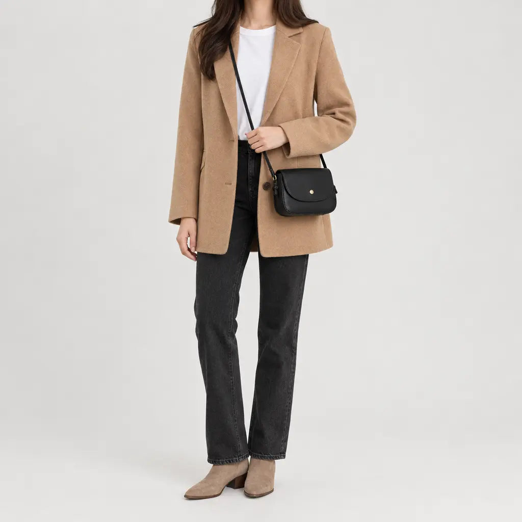 Mini sac bandoulière femme coloré - noir