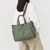 Sac cabas femme en nylon - vert