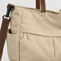 Sac cabas femme en nylon - beige