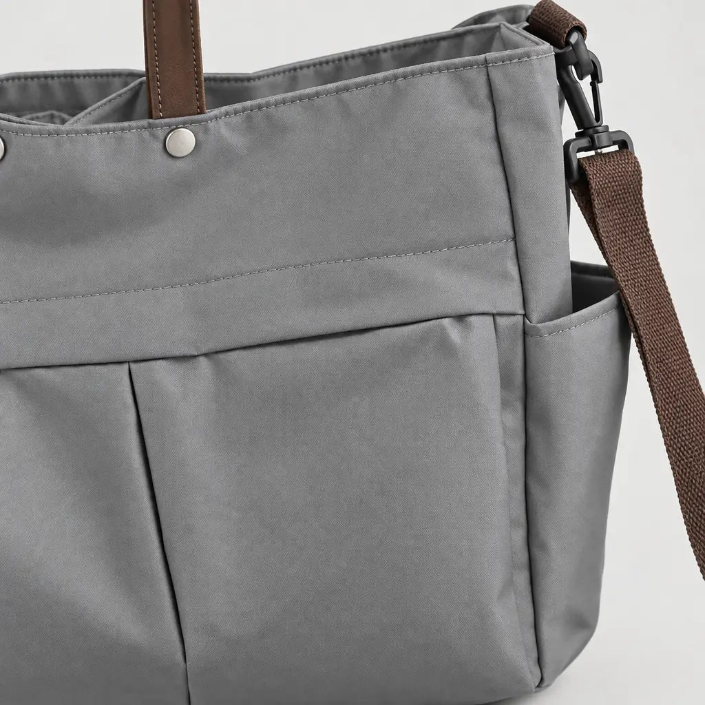 Sac cabas femme en nylon - gris