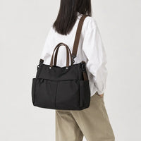 Sac cabas femme en nylon - noir