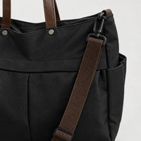 Sac cabas femme en nylon - noir