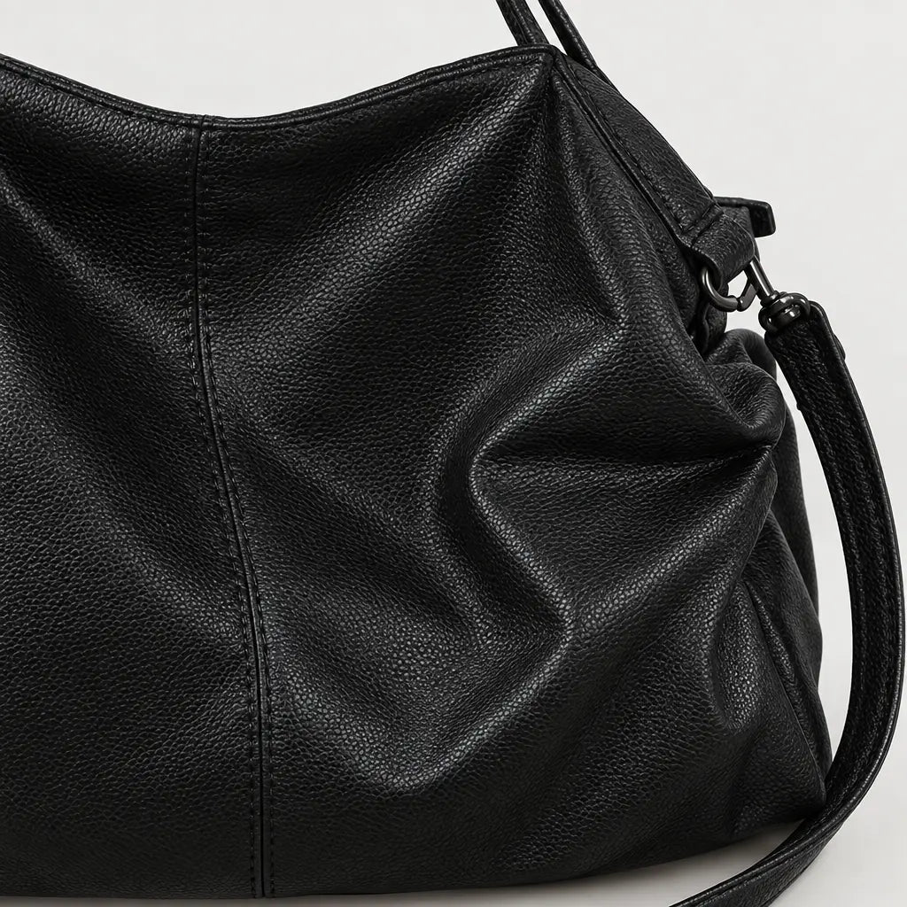 Sac à main femme à bouton-pression - noir