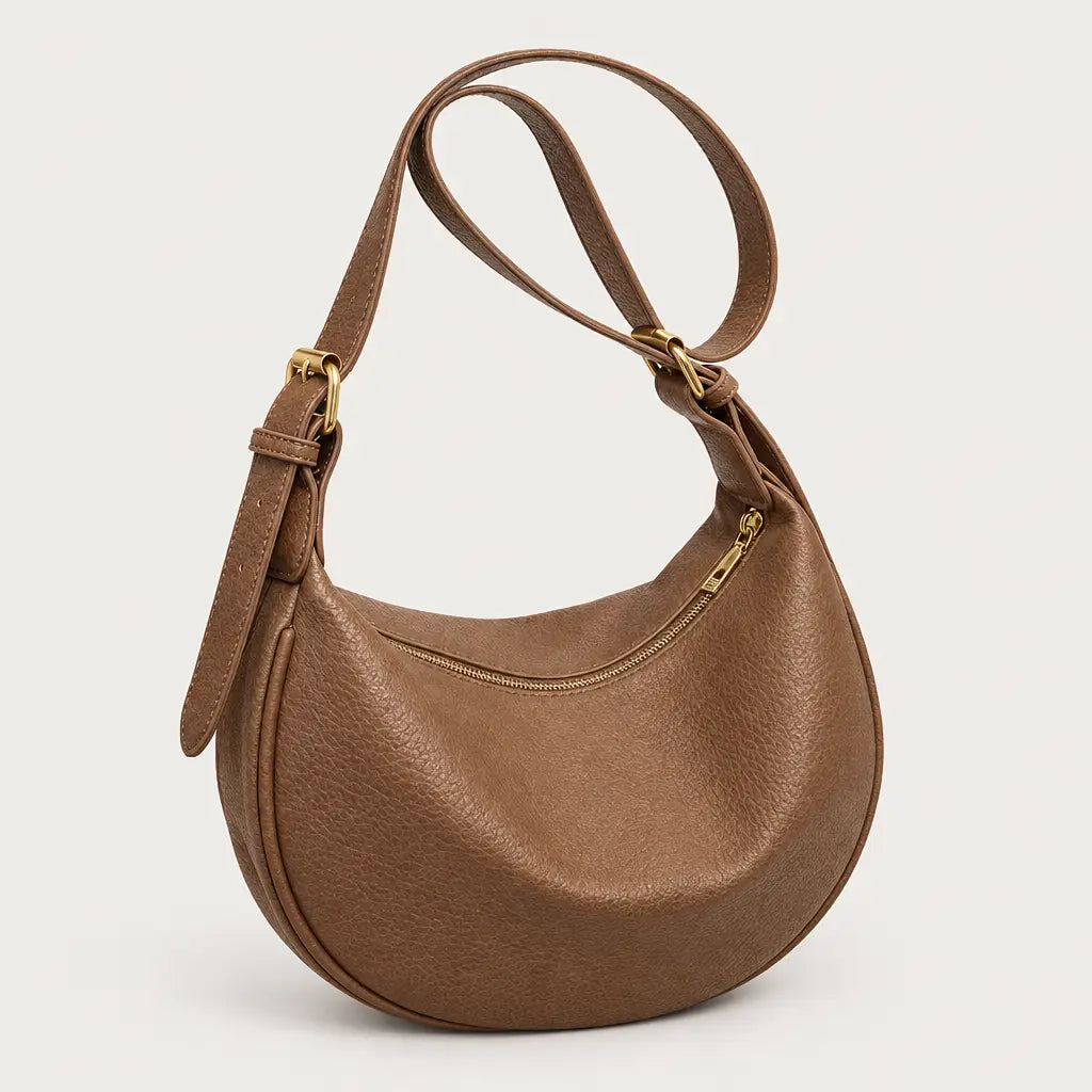 Sac à main femme arrondi - marron