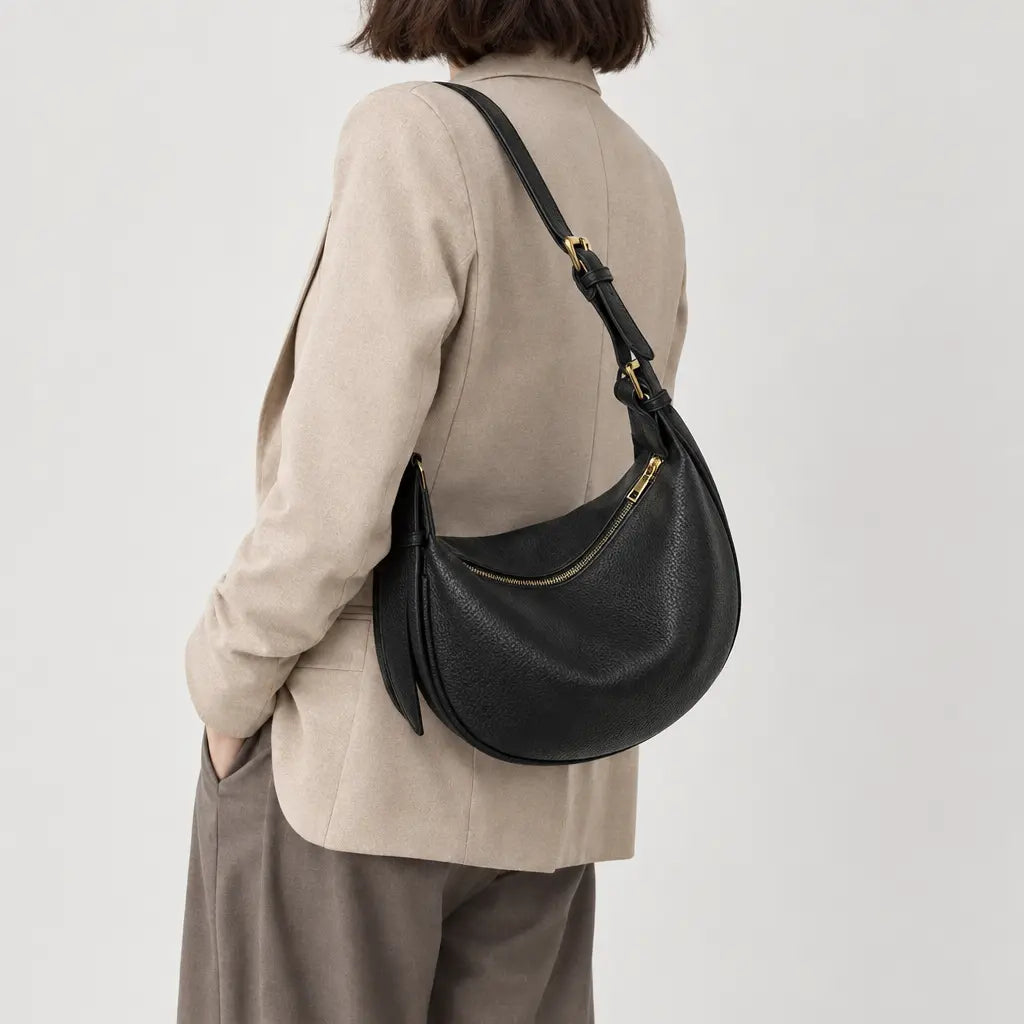 Sac à main femme arrondi - noir