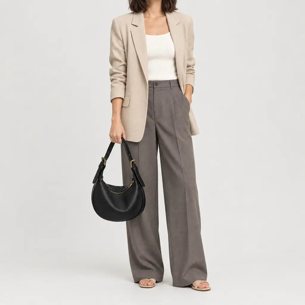 Sac à main femme arrondi - noir