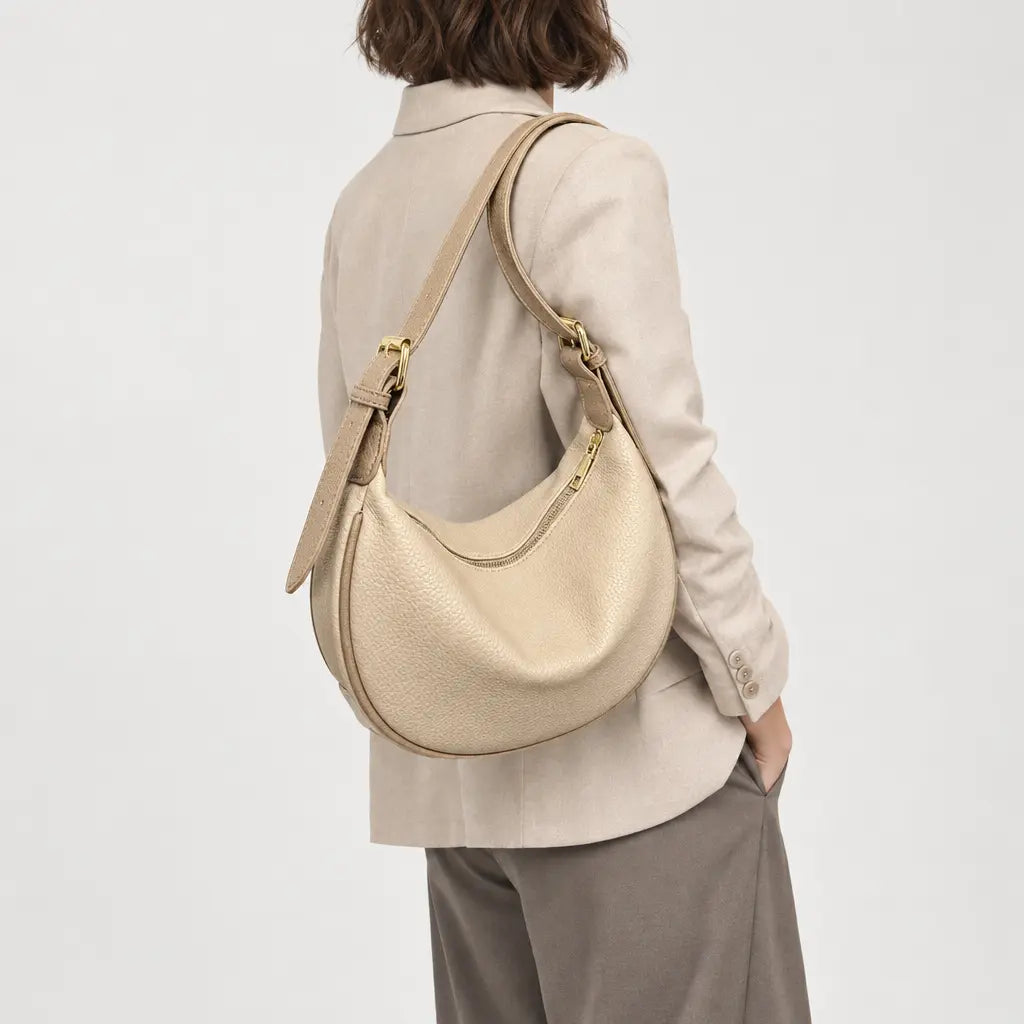 Sac à main femme arrondi - beige