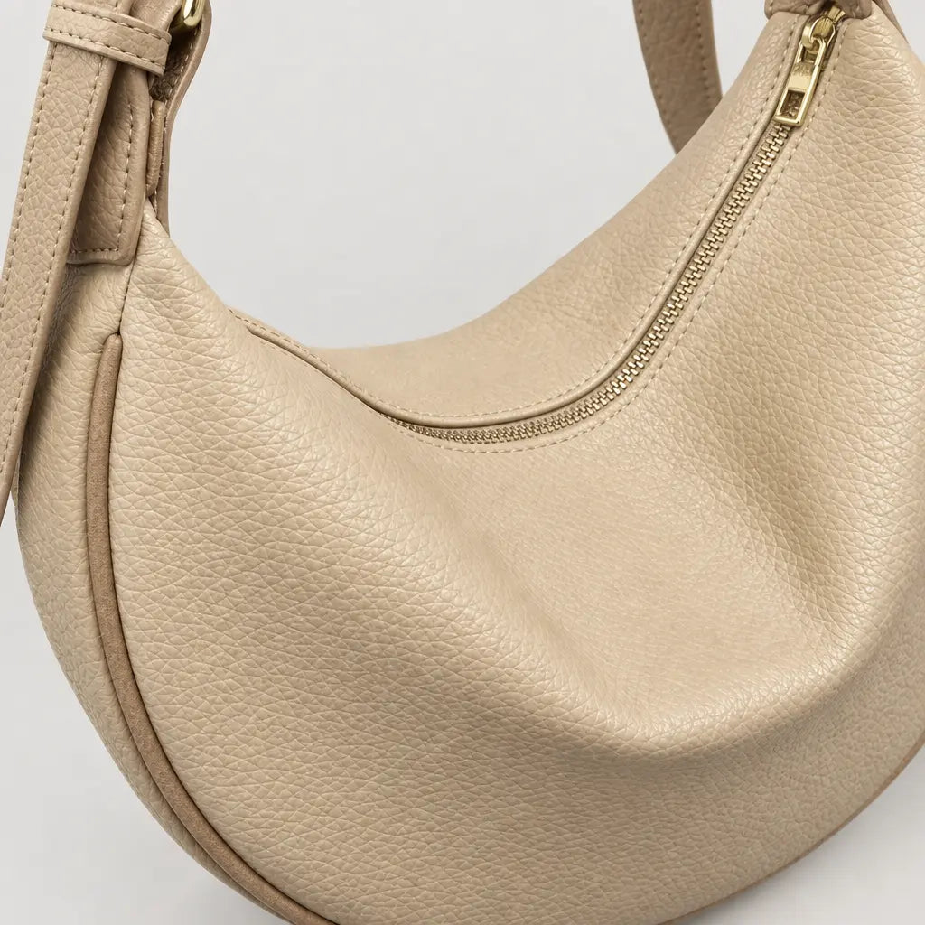 Sac à main femme arrondi - beige