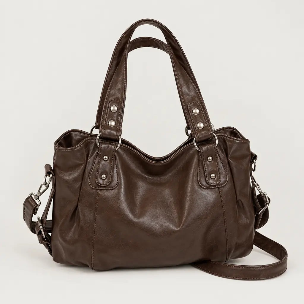 Sac à main femme bicolore - cafe