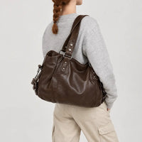 Sac à main femme bicolore - cafe