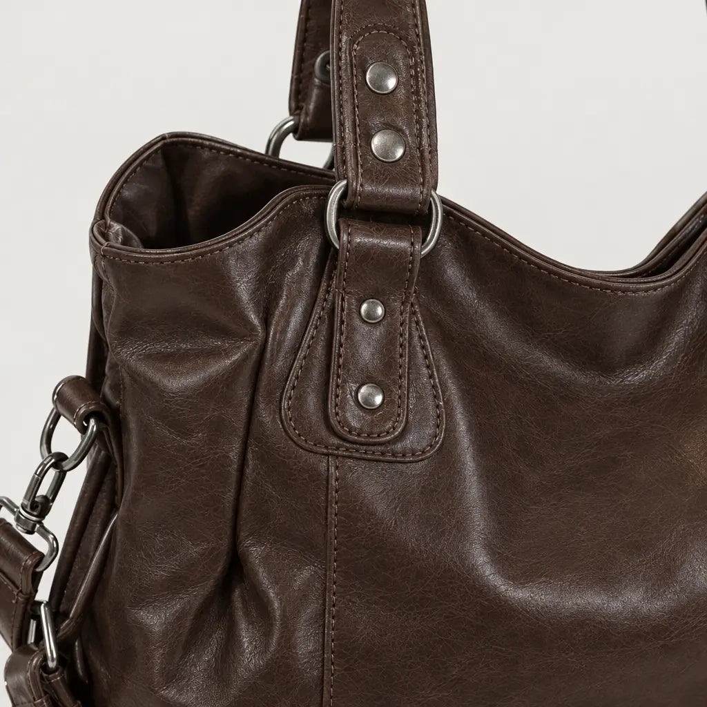 Sac à main femme bicolore - cafe