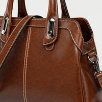 Sac bandoulière femme en cuir ciré - marron