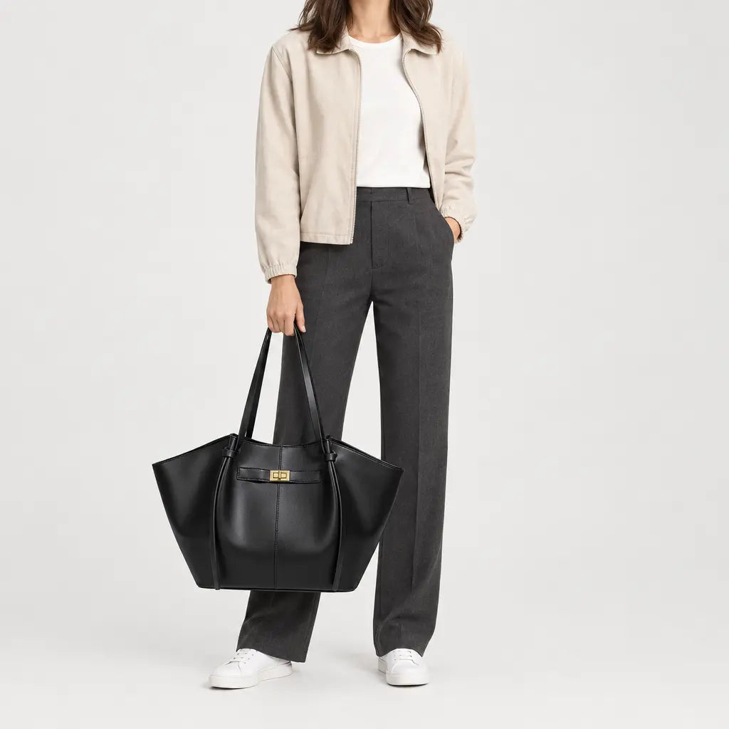 Sac à main femme en forme d’aile - noir