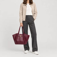 Sac à main femme en forme d’aile - bordeaux