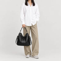 Sac à main femme à poche latérale - noir