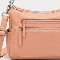 Sac à main femme en cuir véritable - abricot