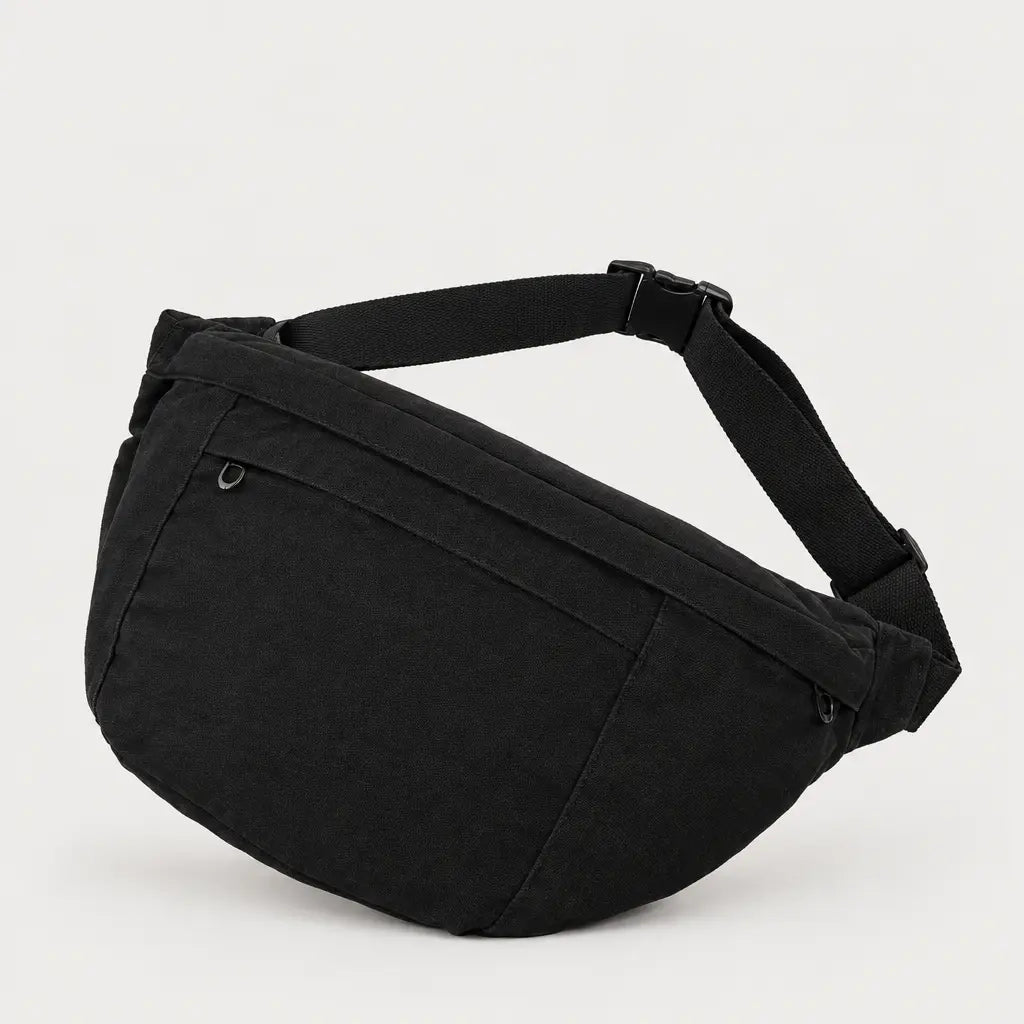 Sac banane unisexe en toile - Noir
