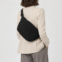 Sac banane unisexe en toile - Noir