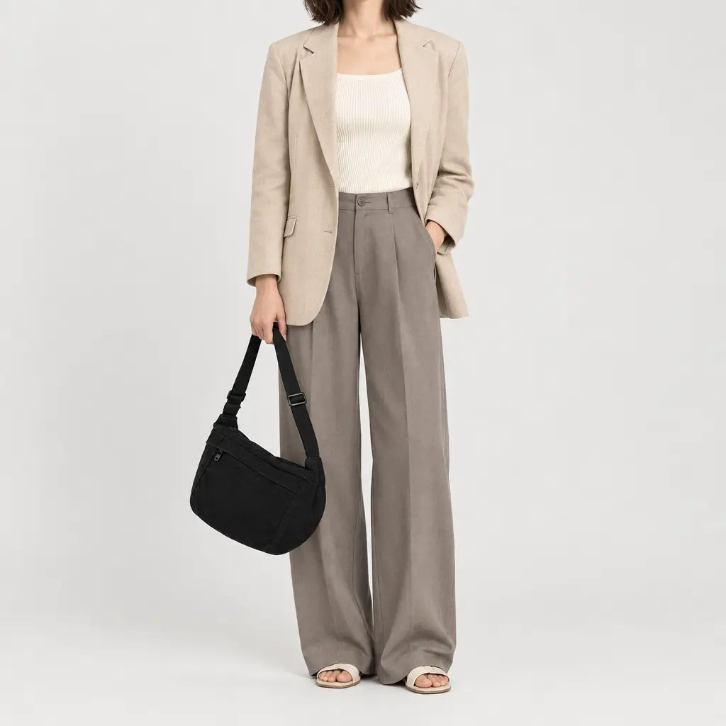 Sac banane unisexe en toile - Noir
